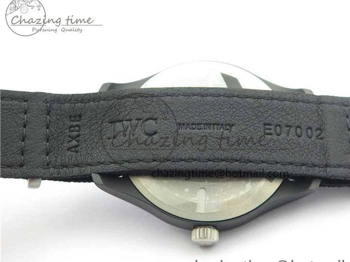 MIROTIME 0223 Pilot IW326901 Real Ceramic MK 1:1 Best Edition Black Dial On Nylon Strap MIYOTA FastDry 7126